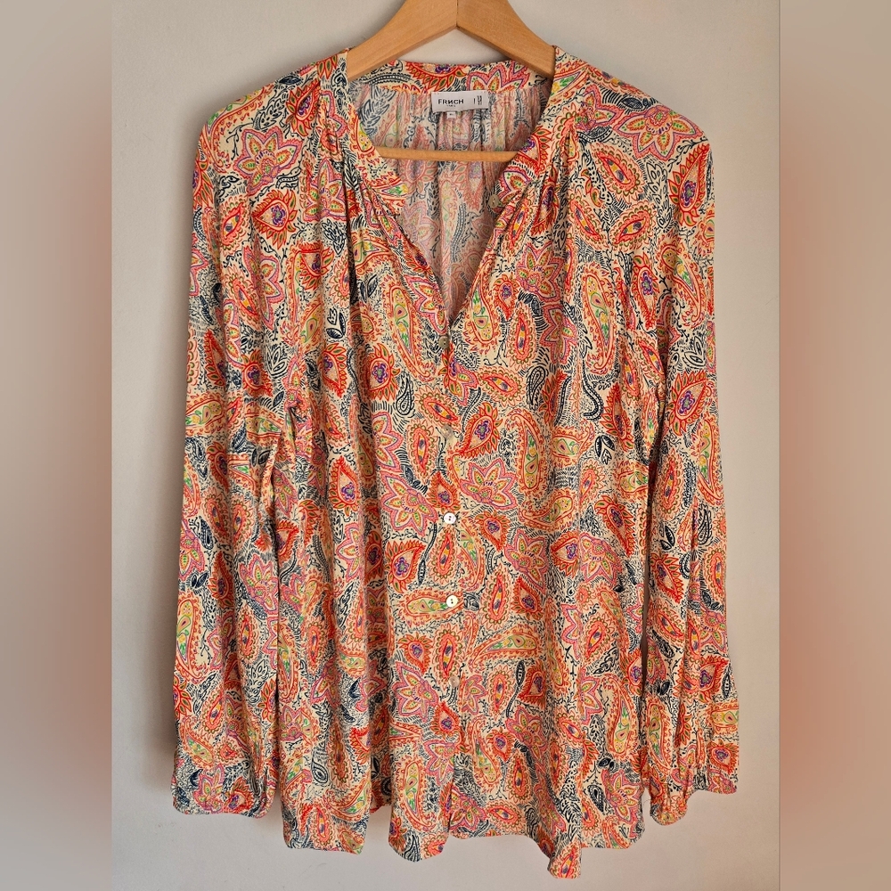 New FRNCH Paisley Print Viscose Blouse - Multicolor
